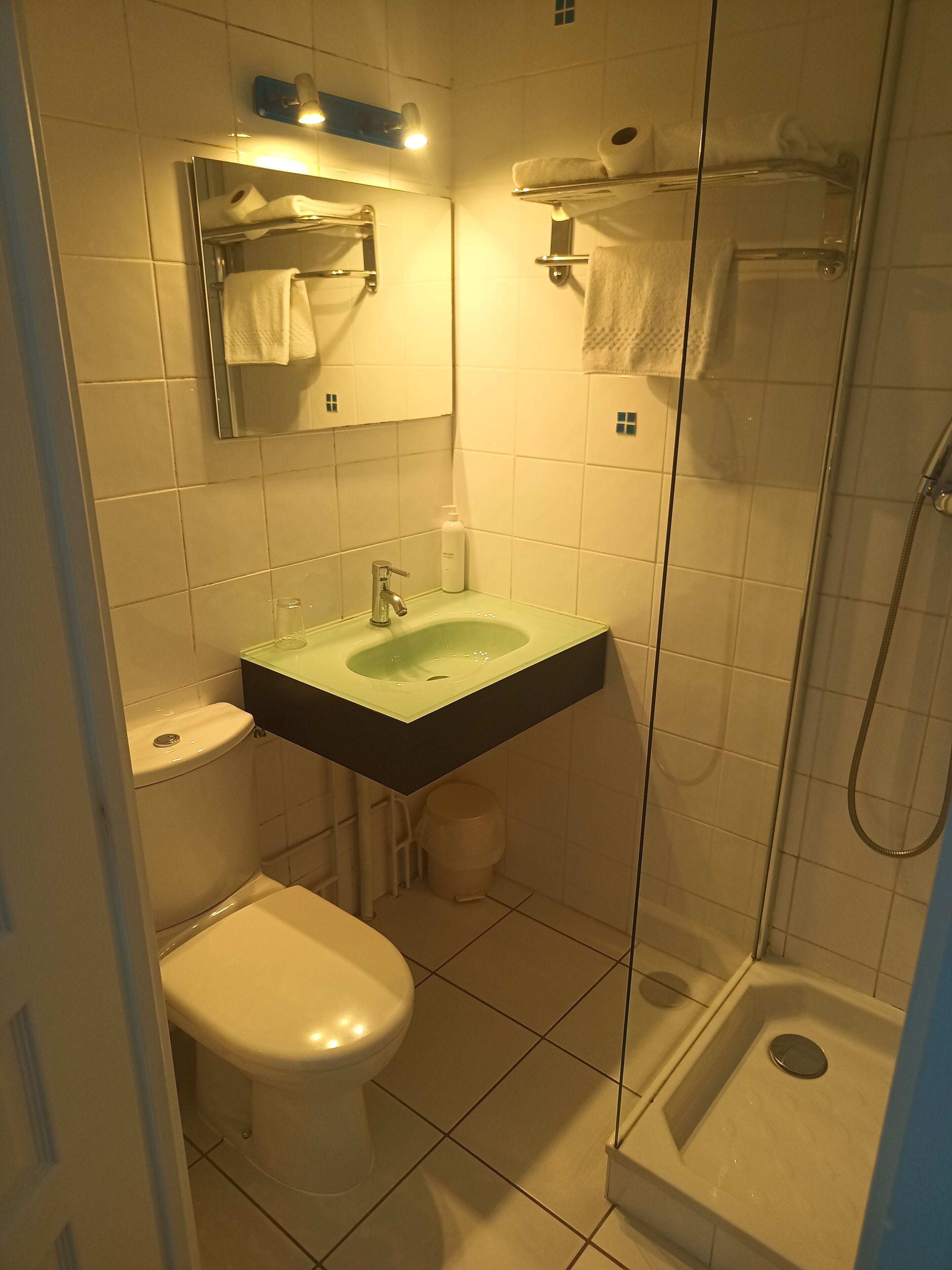 standard single room | bathroom | shower, towels