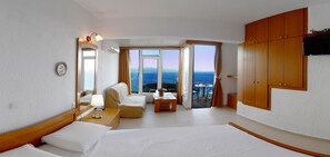 Zimmer, Meerblick (Maisonette) | Zimmersafe, kostenloses WLAN, Bettwäsche