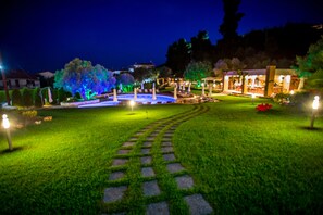 Front of property - evening/night - Kassandra Village Resort (Kassandra)