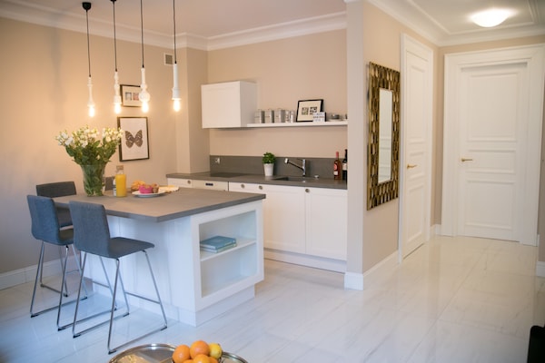 Apartment, 1 Bedroom (Rycerska) | Living area | 42-inch flat-screen TV with cable channels, LCD TV