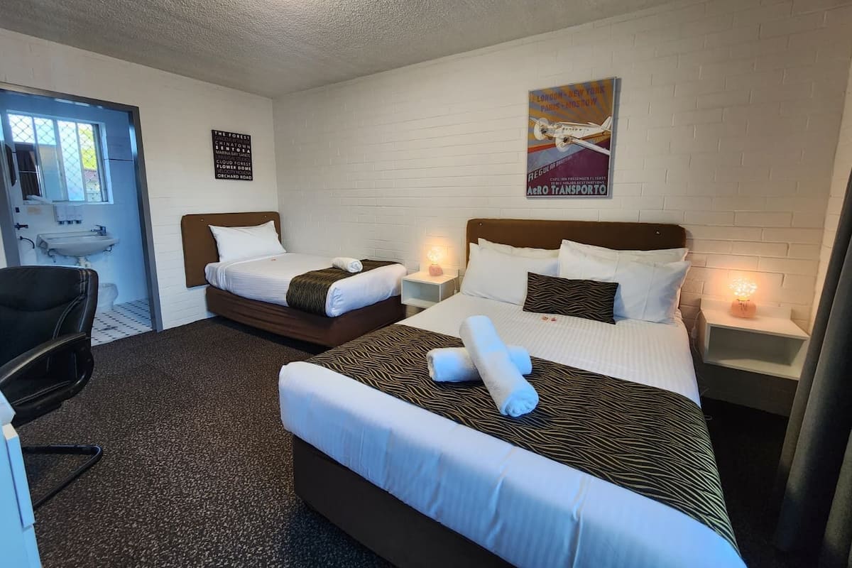 Standard Double & 1 Single | Desk, free WiFi, bed sheets