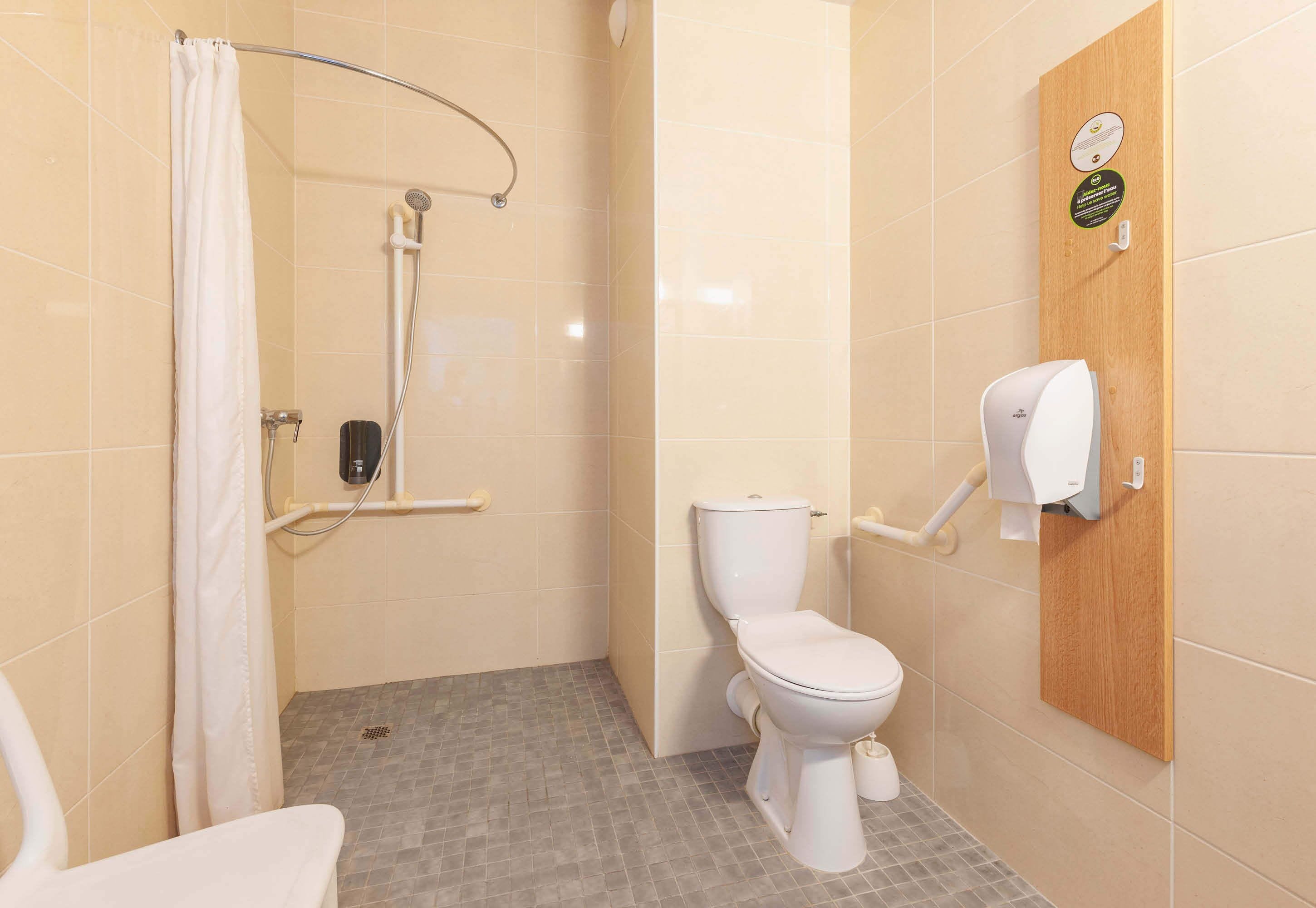double room, mobility accessible, non smoking | bathroom | shower, rainfall showerhead, free toiletries, hair dryer