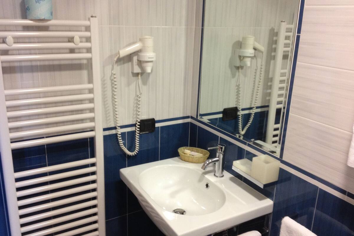 single room | bathroom | shower, rainfall showerhead, free toiletries, hair dryer
