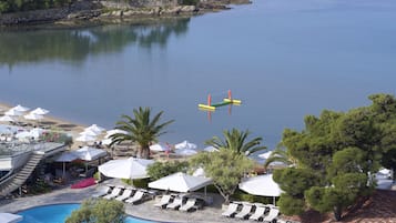 Indoor pool, 2 outdoor pools, open 10:00 AM to 7:00 PM, pool umbrellas