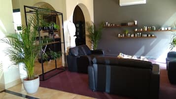 Sauna, body treatments, hot stone massages, deep-tissue massages