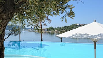 Indoor pool, 2 outdoor pools, pool umbrellas, sun loungers