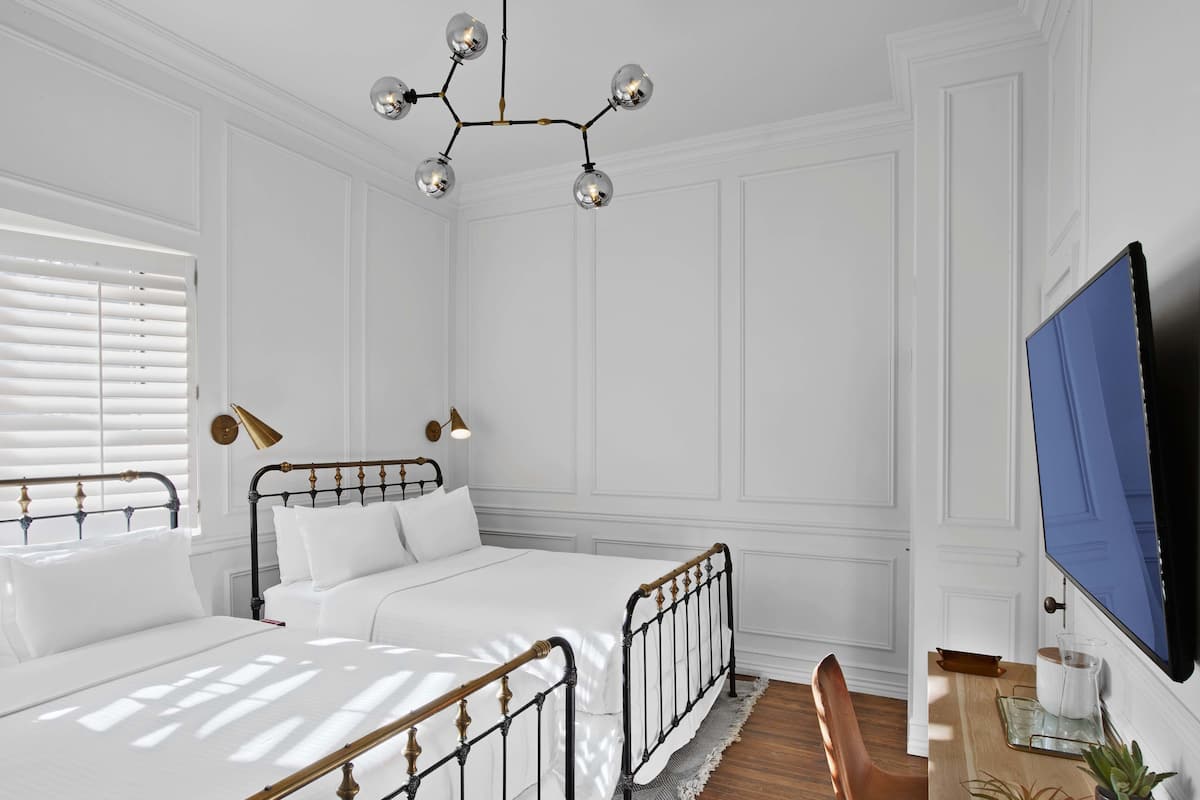 Premium bedding, pillowtop beds, in-room safe, individually decorated