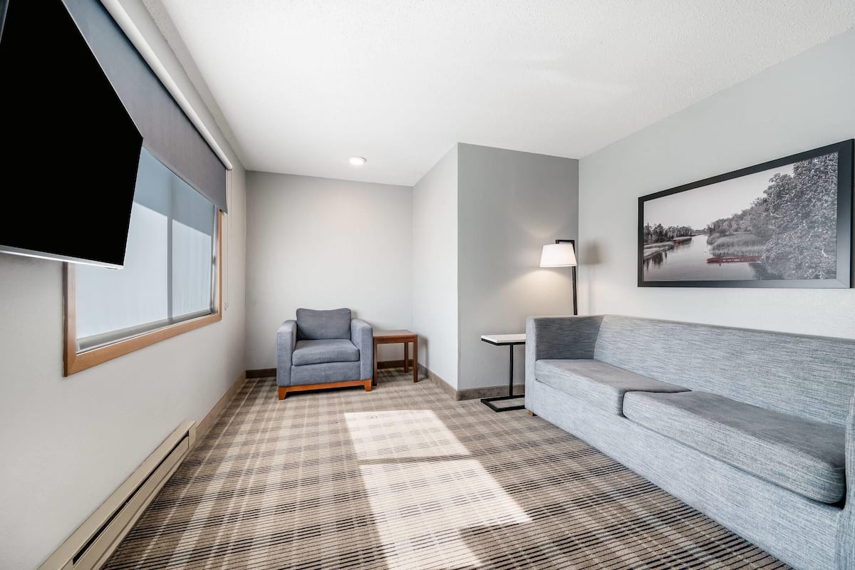 Deluxe Suite, 1 King Bed, Non Smoking | In-room safe, desk, laptop workspace, blackout drapes