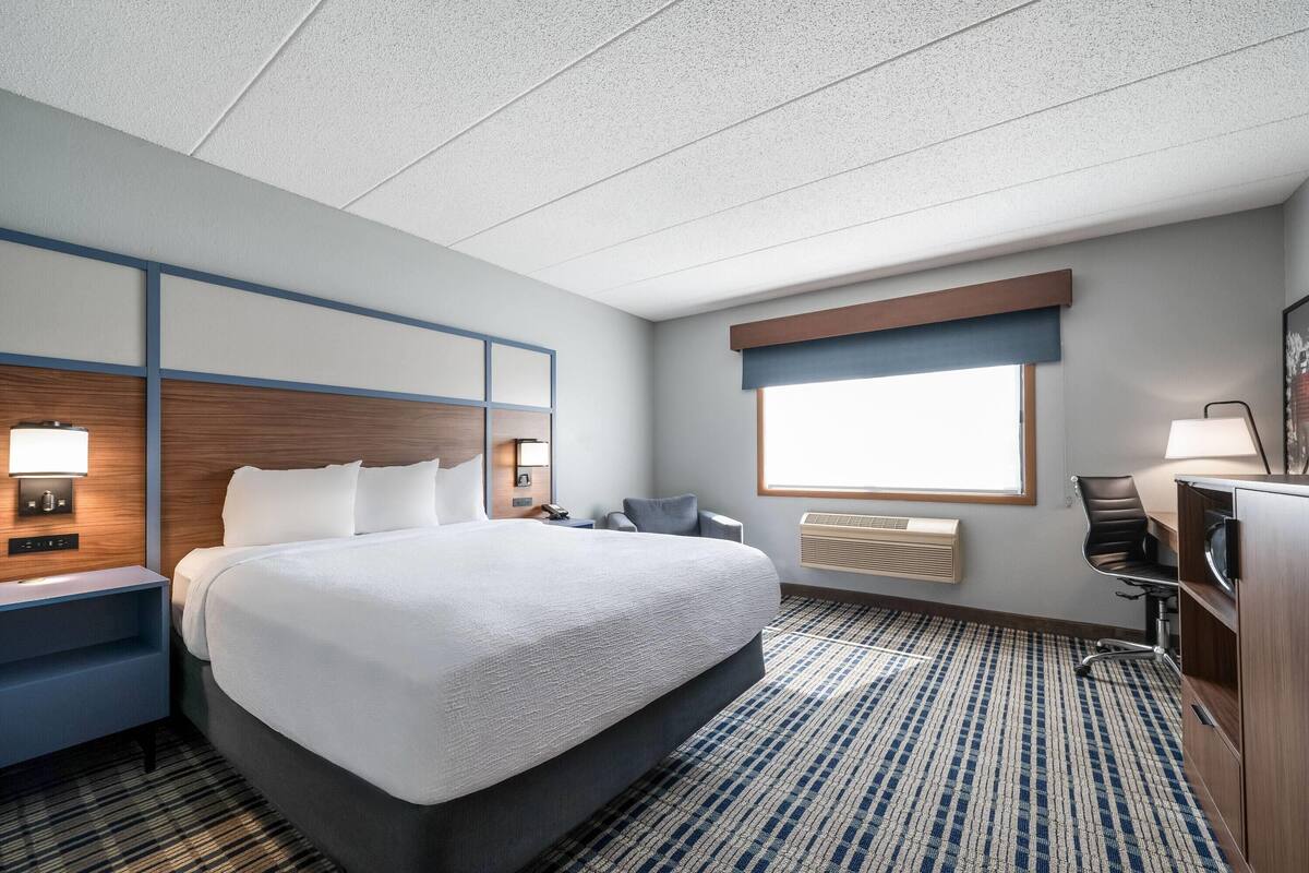 Room, 1 Queen Bed, Non Smoking | In-room safe, desk, laptop workspace, blackout drapes