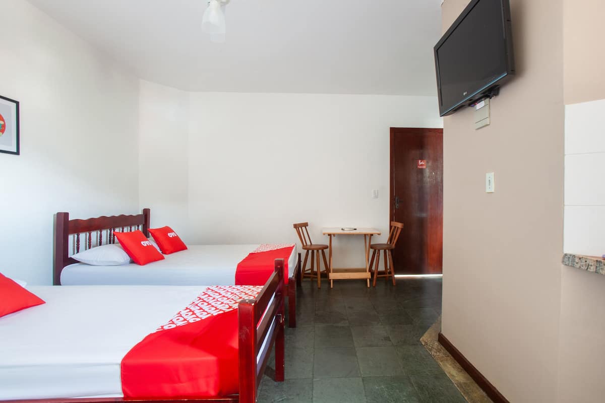 Quadruple Room, Multiple Beds | Minibar, bed sheets