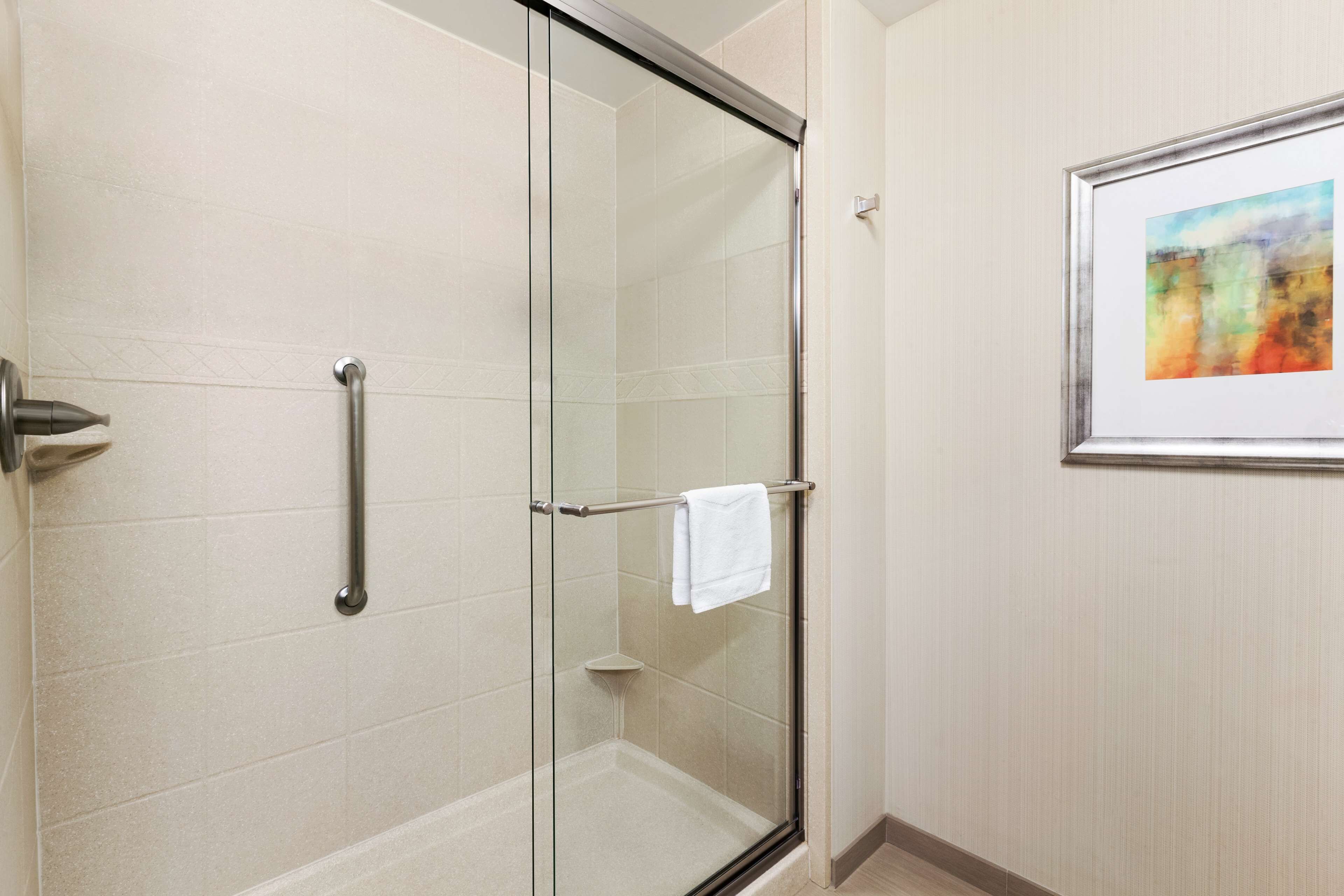 free toiletries, hair dryer, towels, soap