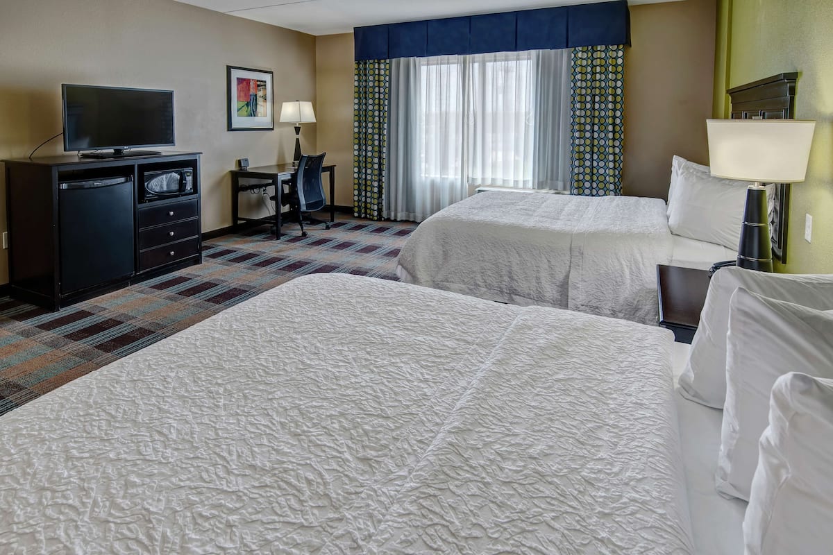 Room, 2 Queen Beds, Accessible, Non Smoking | In-room safe, desk, blackout drapes, iron/ironing board