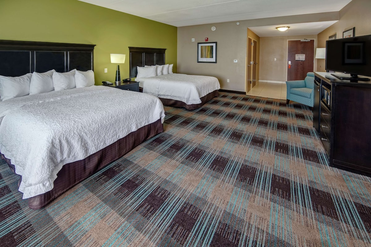 Room, 2 Queen Beds, Accessible, Non Smoking | In-room safe, desk, blackout drapes, iron/ironing board