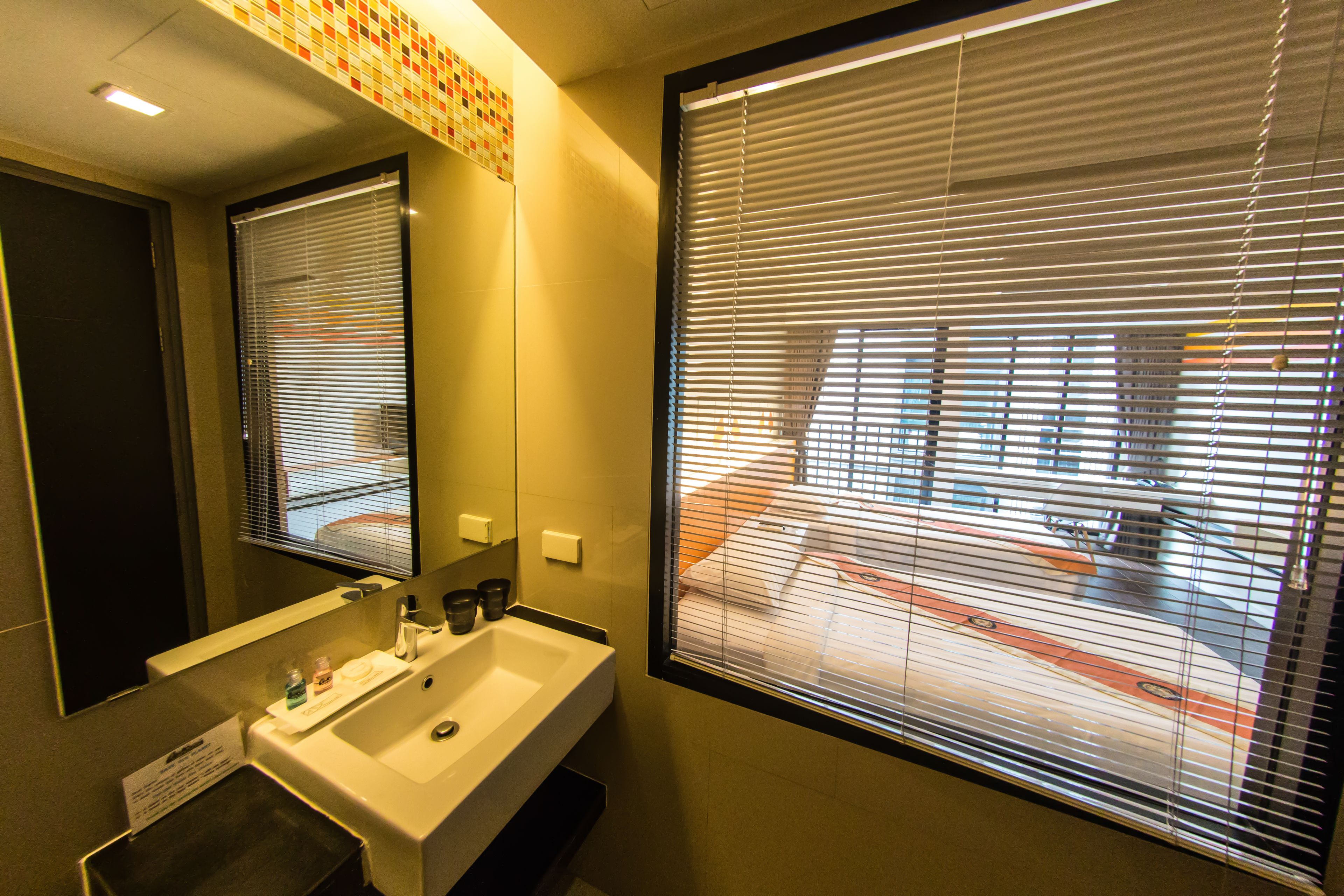 eco studio room | bathroom | shower, free toiletries, hair dryer, slippers