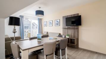 Apartment, 2 Bedrooms, Terrace | Living area | Flat-screen TV