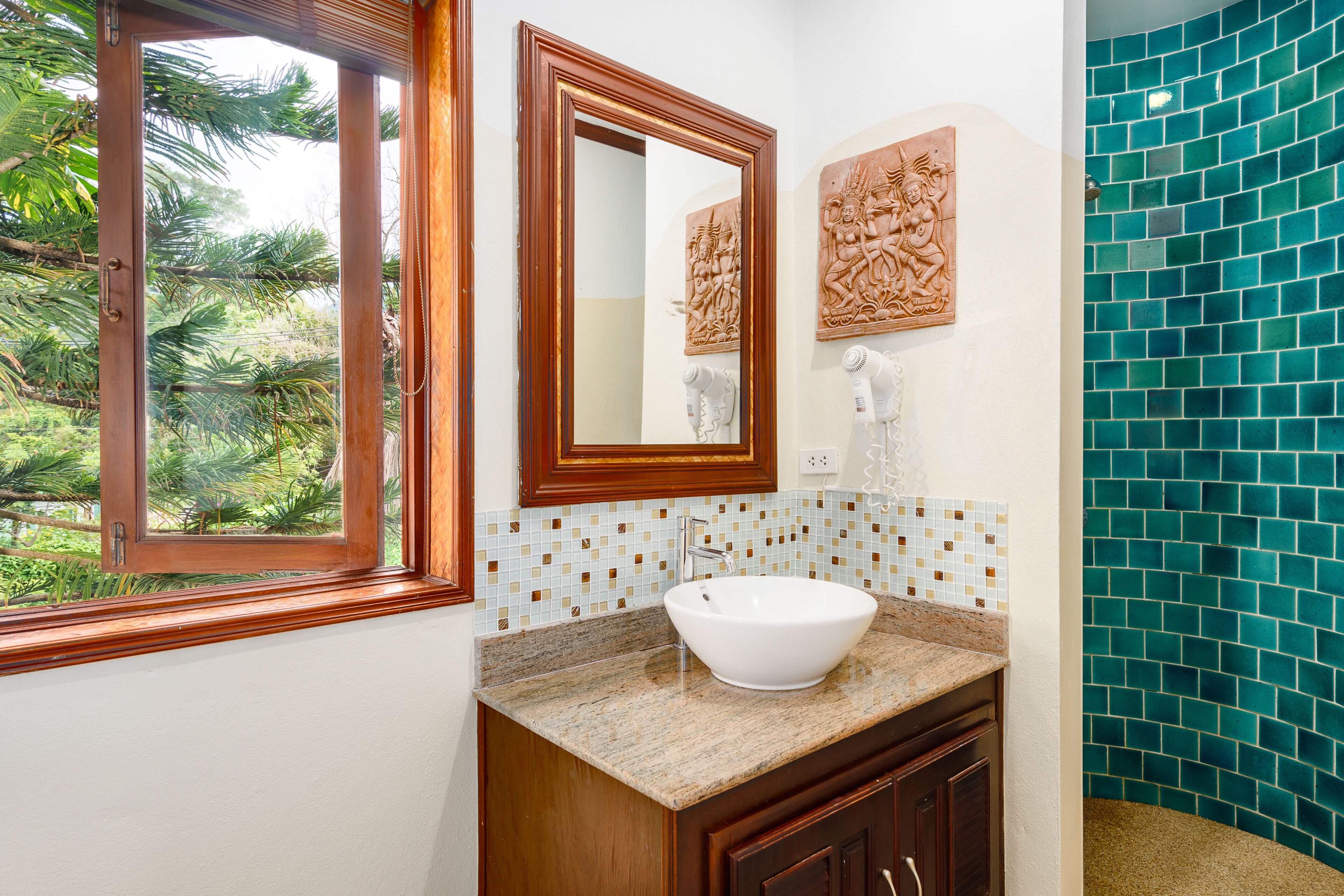 superior quadruple room | bathroom | hair dryer, towels