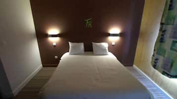 Blackout drapes, free cribs/infant beds, free WiFi, bed sheets