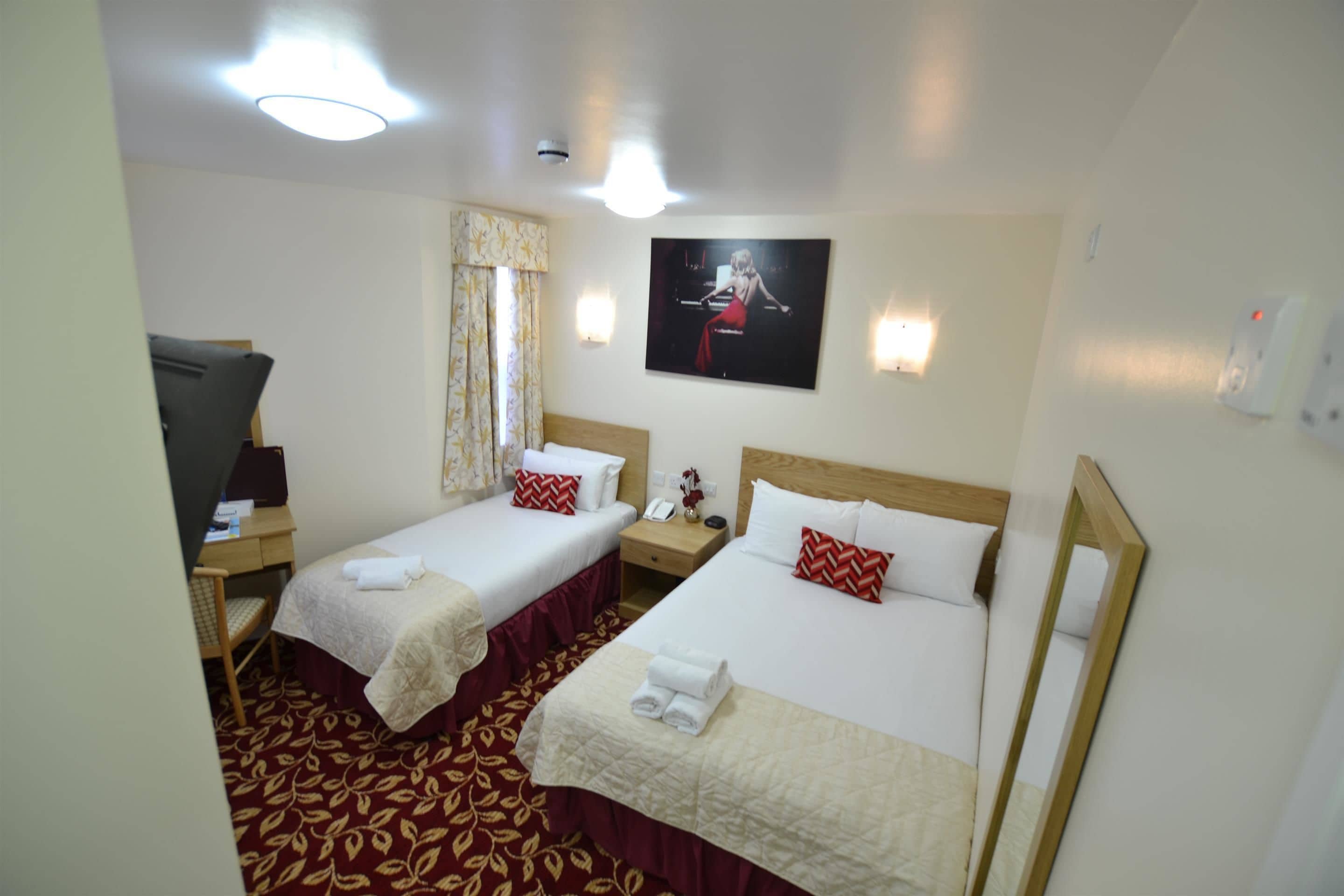 Desk, blackout curtains, iron/ironing board, free WiFi