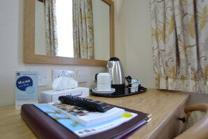 Desk, blackout curtains, iron/ironing board, free WiFi