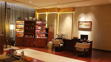 Hot tub, body treatments, facials