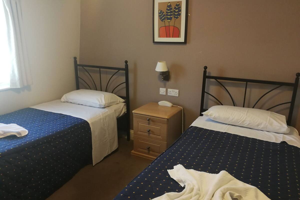 Zweibettzimmer, Gemeinschaftsbad | Verdunkelungsvorhänge, Bügeleisen/Bügelbrett, kostenloses WLAN