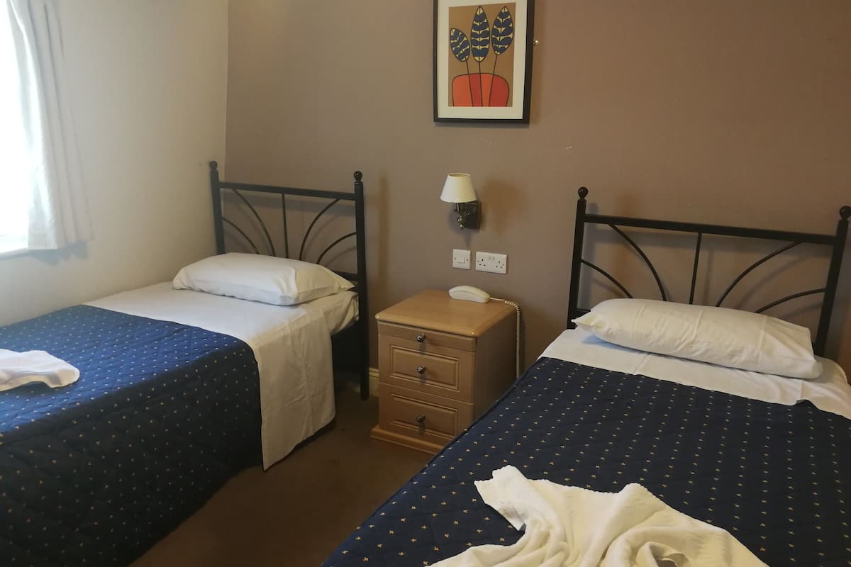 Chambre Standard avec lits jumeaux, salle de bains commune