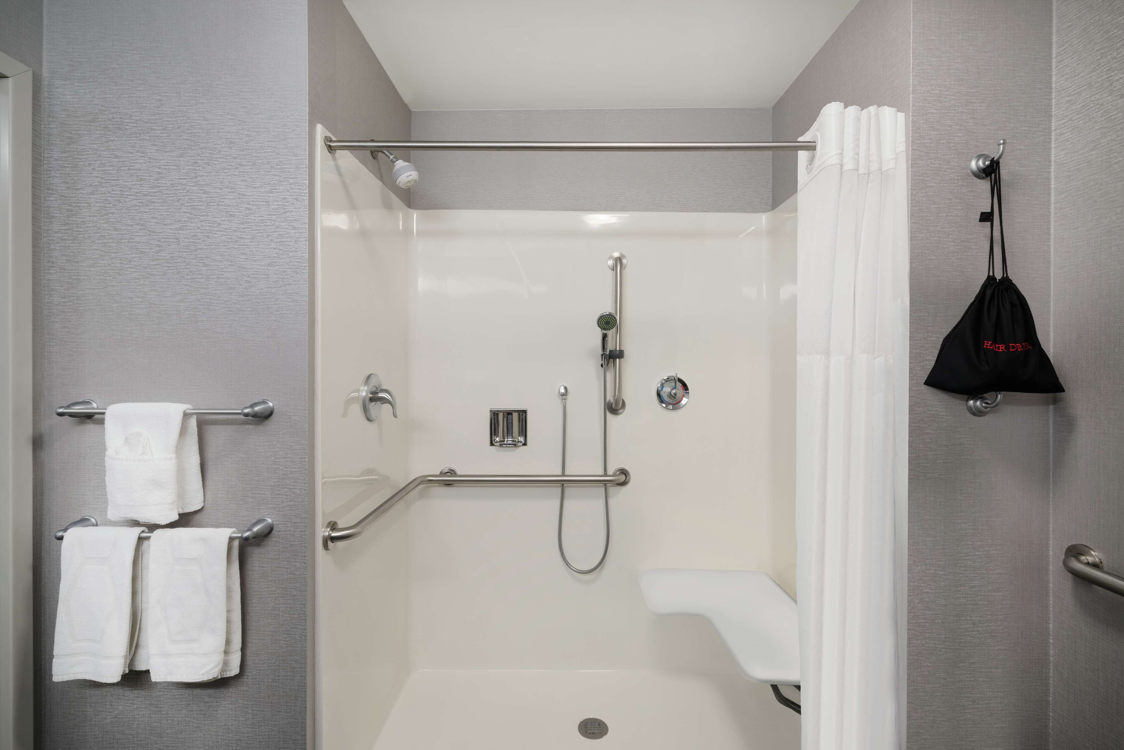 room, 2 queen beds, accessible (roll in shower) | bathroom shower