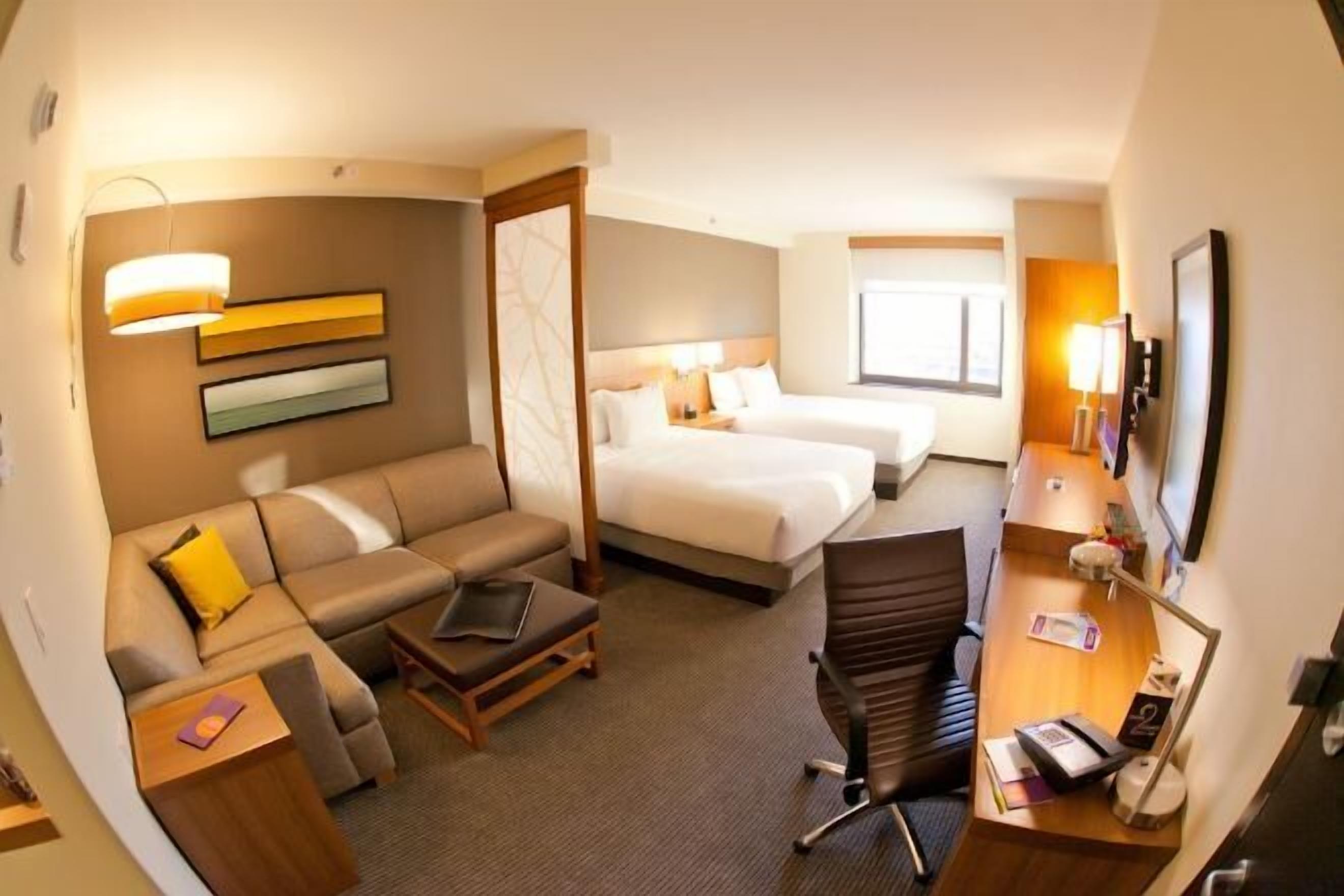 1 bedroom, hypo-allergenic bedding, down comforters, in-room safe