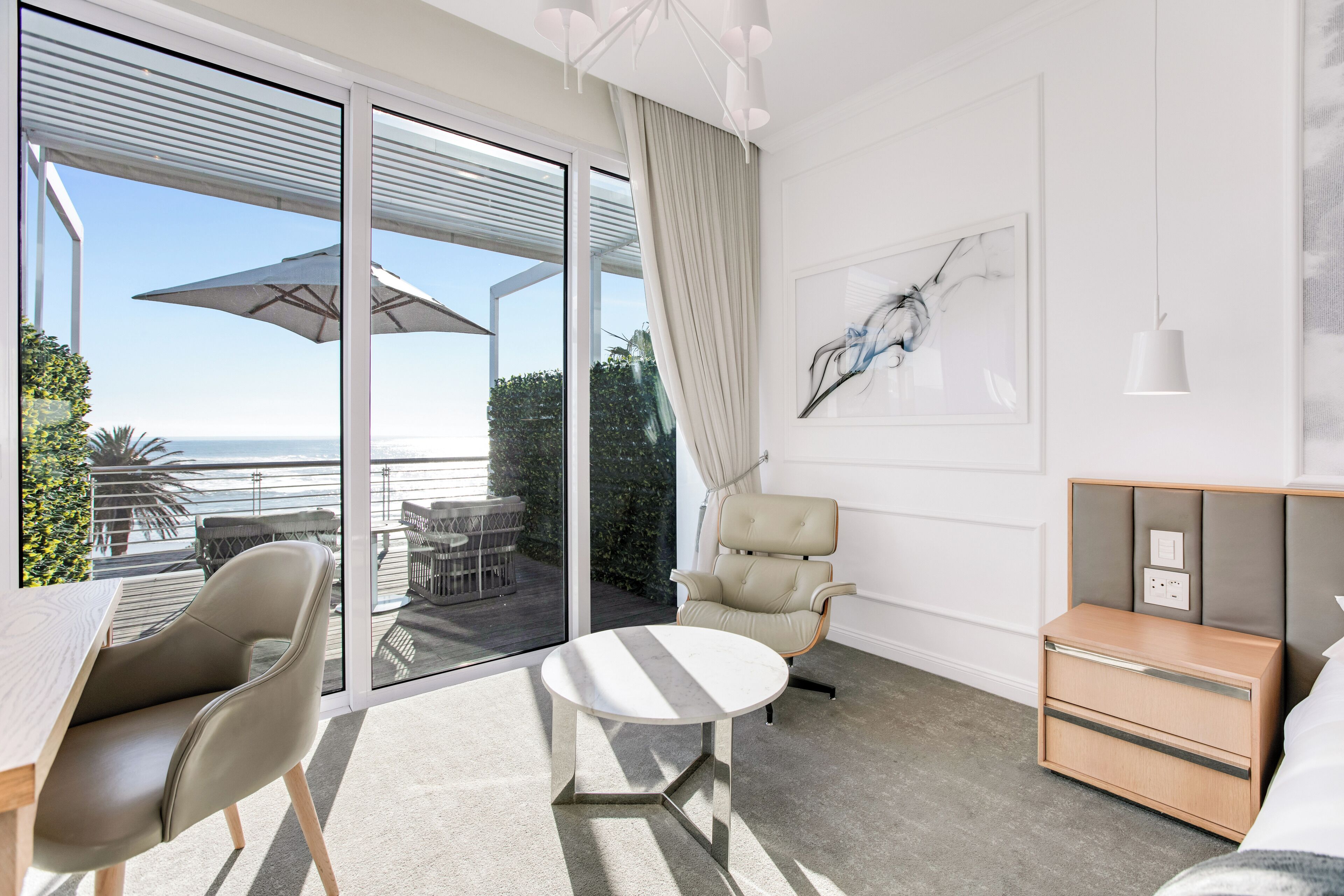 studio, sea facing | living area | smart tv