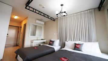 Individually furnished, desk, soundproofing, rollaway beds