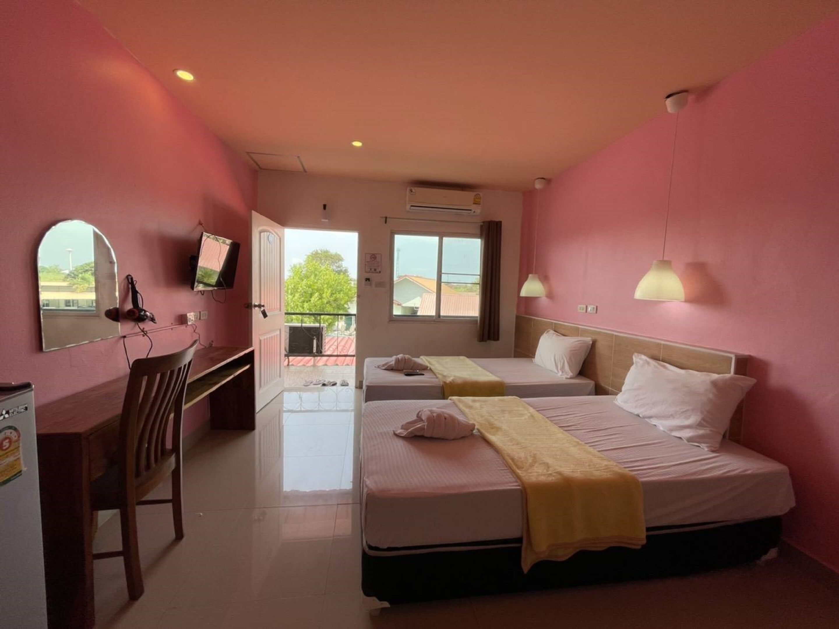 superior room, 2 single beds, terrace, pool view | 1 bedroom, free wifi, bed sheets