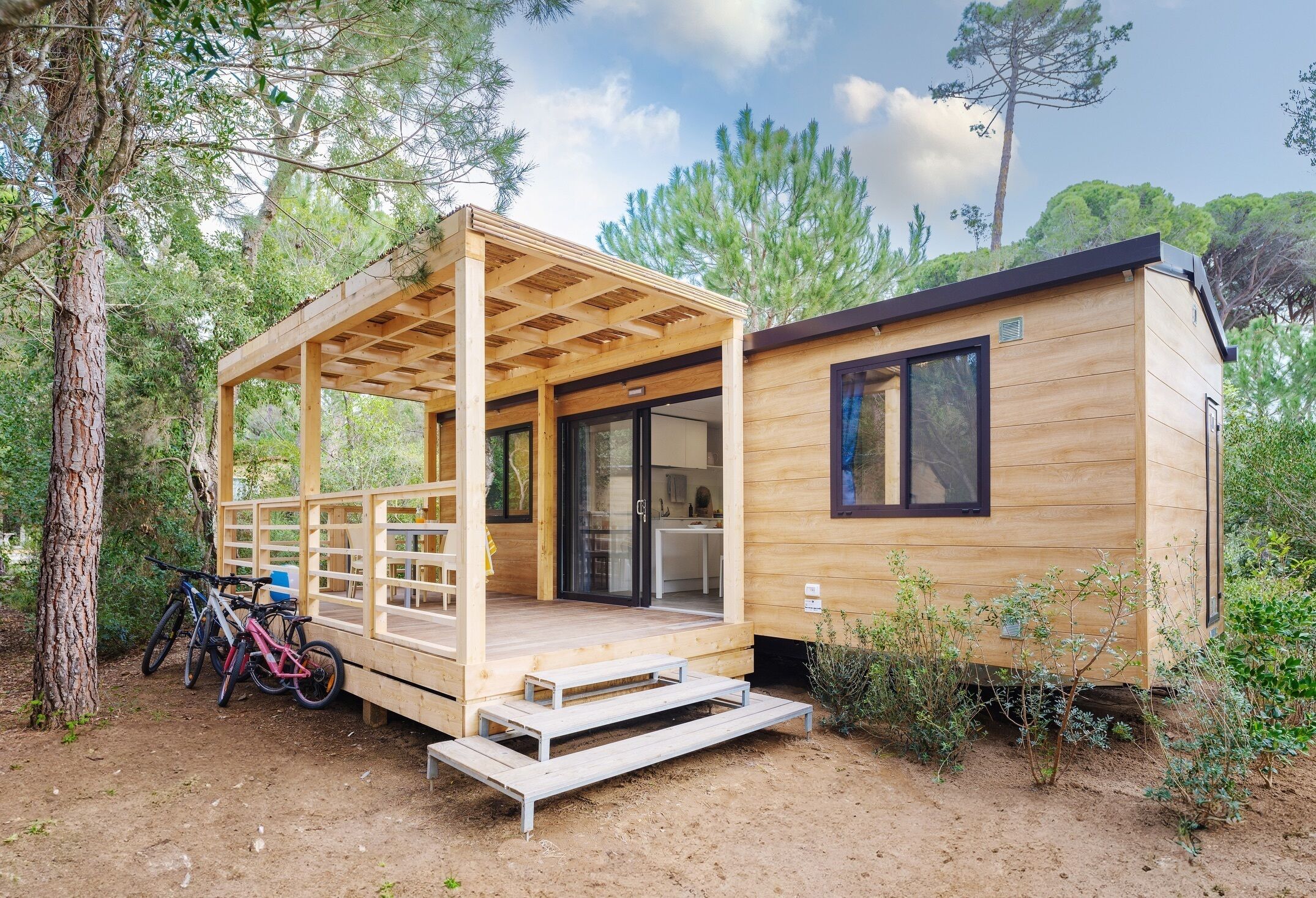 Nhà di động dành cho gia đình, 2 phòng ngủ, phòng tắm riêng (external) | Hiên