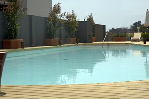 Indoor pool, outdoor pool, sun loungers