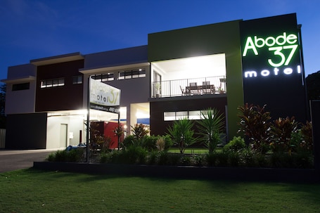 Front of property - evening/night. Abode37