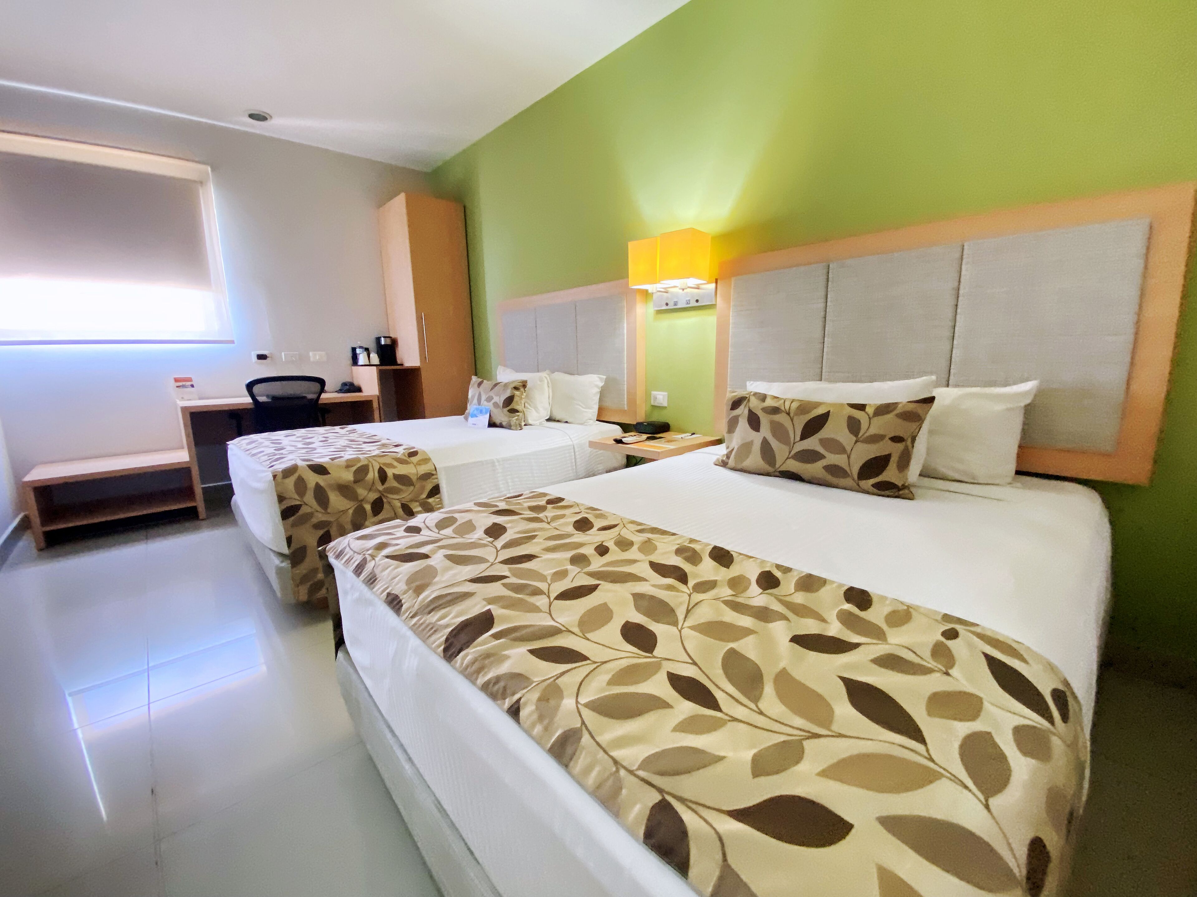 Standard Room, 2 Double Beds, Non Smoking | Premium bedding, in-room safe, desk, blackout drapes