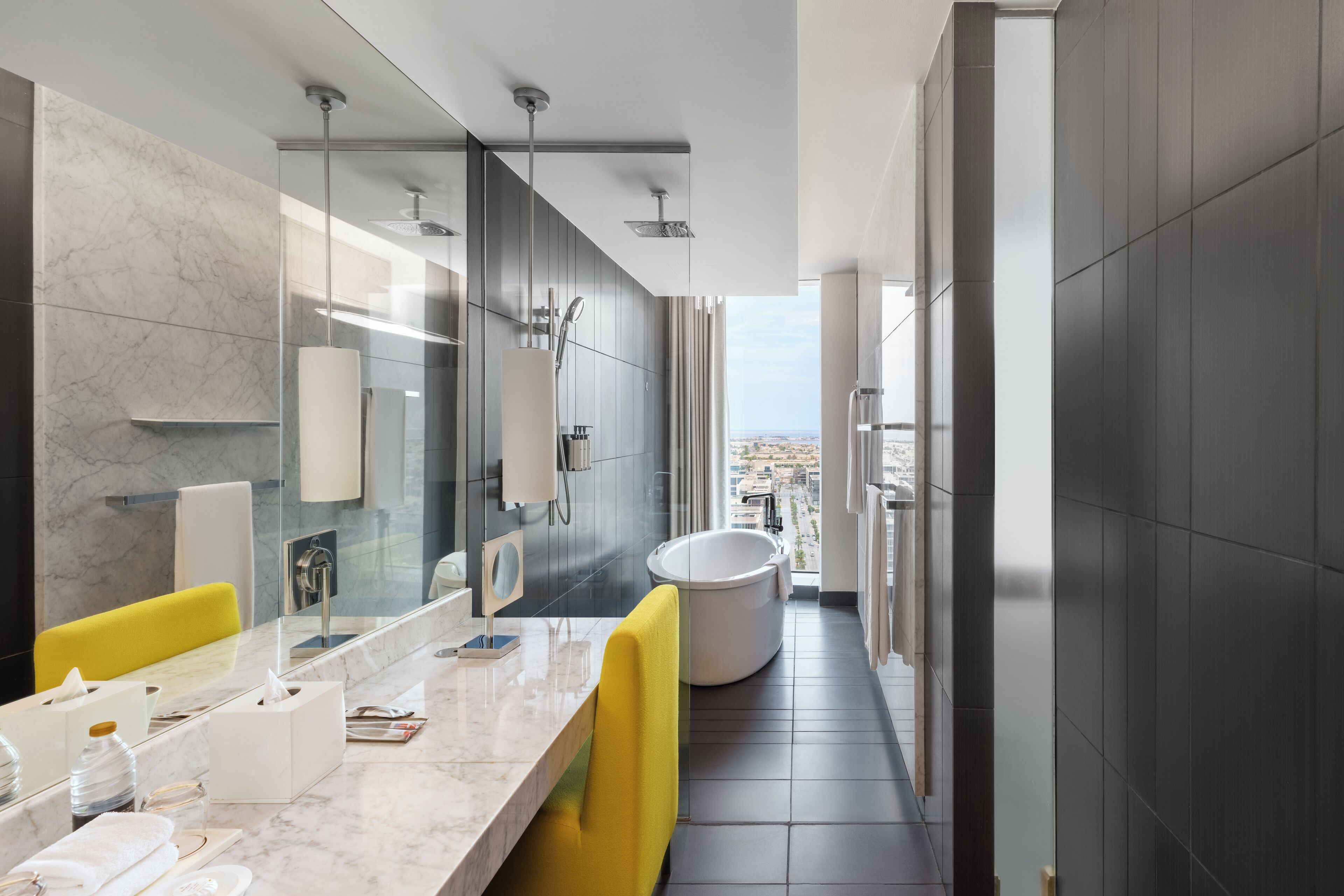 Apartment, Multiple Beds (1 Bedroom) | Bathroom | Separate tub and shower, deep soaking tub, rainfall showerhead