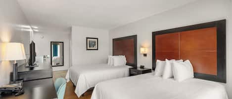 Standard Room, 2 Queen Beds | Desk, iron/ironing board, WiFi (free), bed sheets