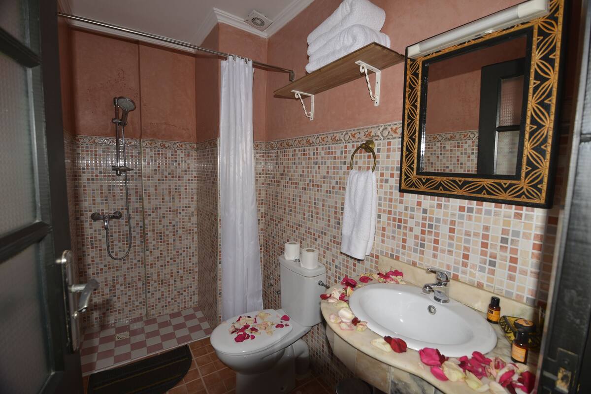 standard twin room, 2 single beds | bathroom | hair dryer, towels