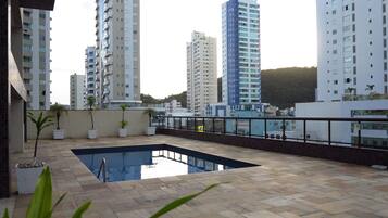 Indoor pool, 2 outdoor pools, open 10:00 AM to 9:00 PM, pool loungers