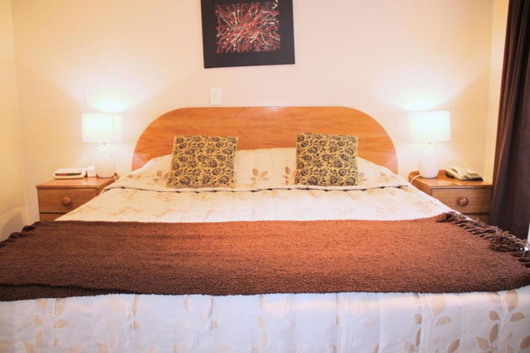 Premium bedding, laptop workspace, soundproofing, iron/ironing board