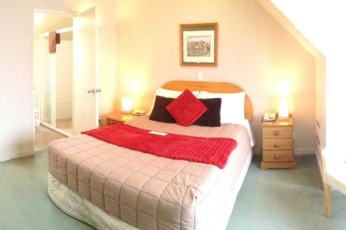 Premium bedding, laptop workspace, soundproofing, iron/ironing board