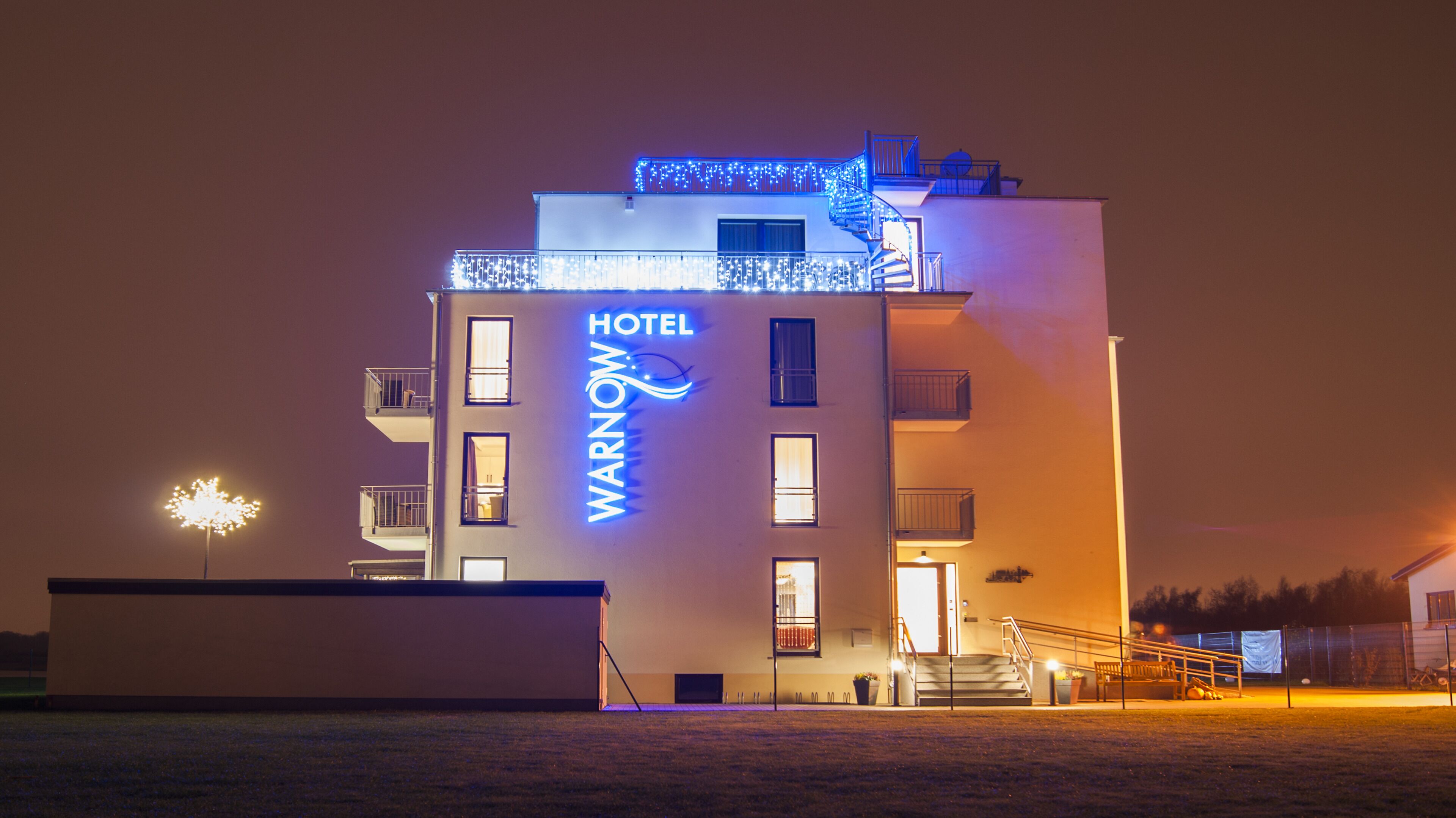 front of property – evening/night