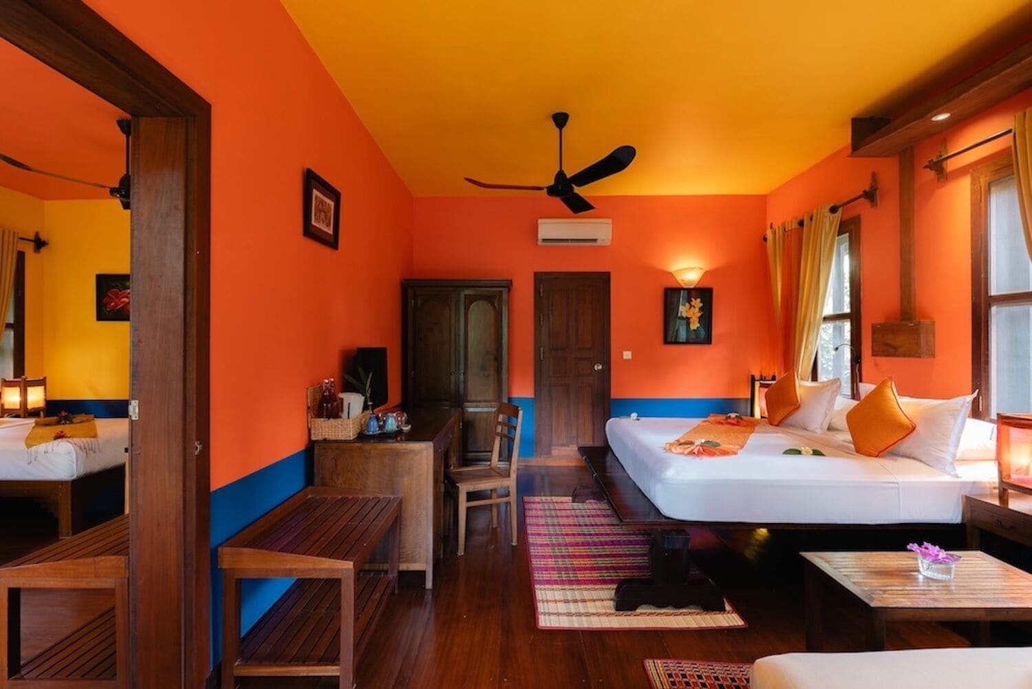 Chambre Double Deluxe, 1 très grand lit, balcon, vue établissement