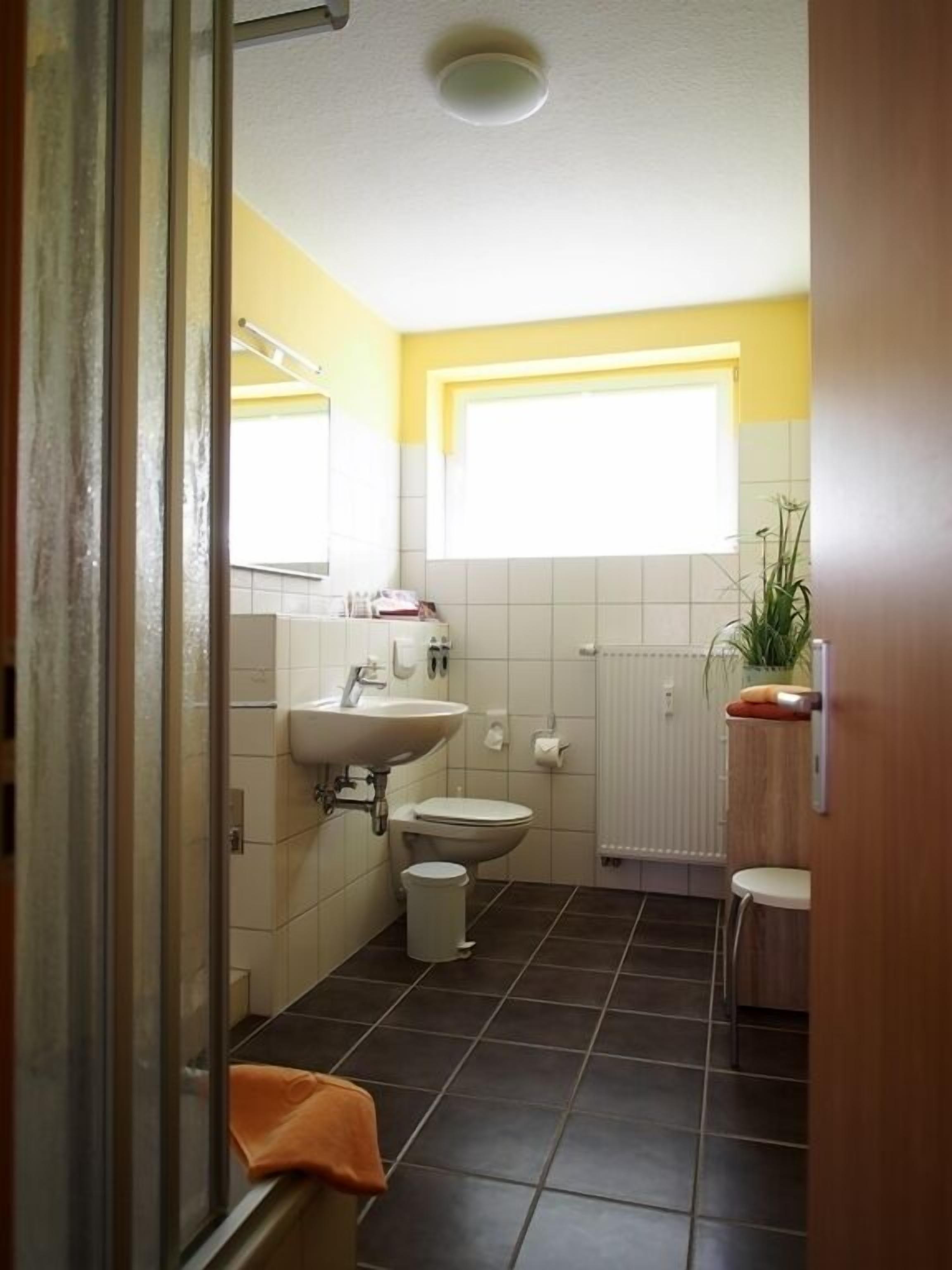 free toiletries, hair dryer, towels