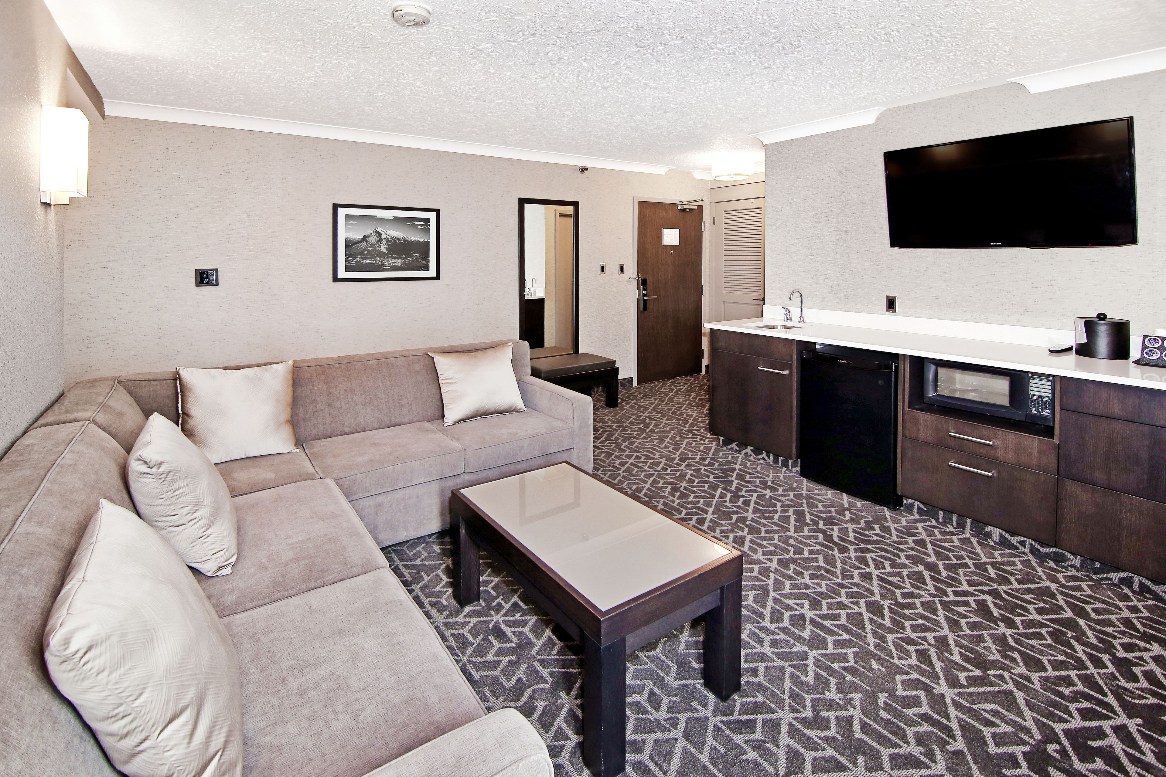 suite, 1 king bed with sofa bed, non smoking, hot tub (with sofabed) | in-room safe, desk, blackout curtains, iron/ironing board