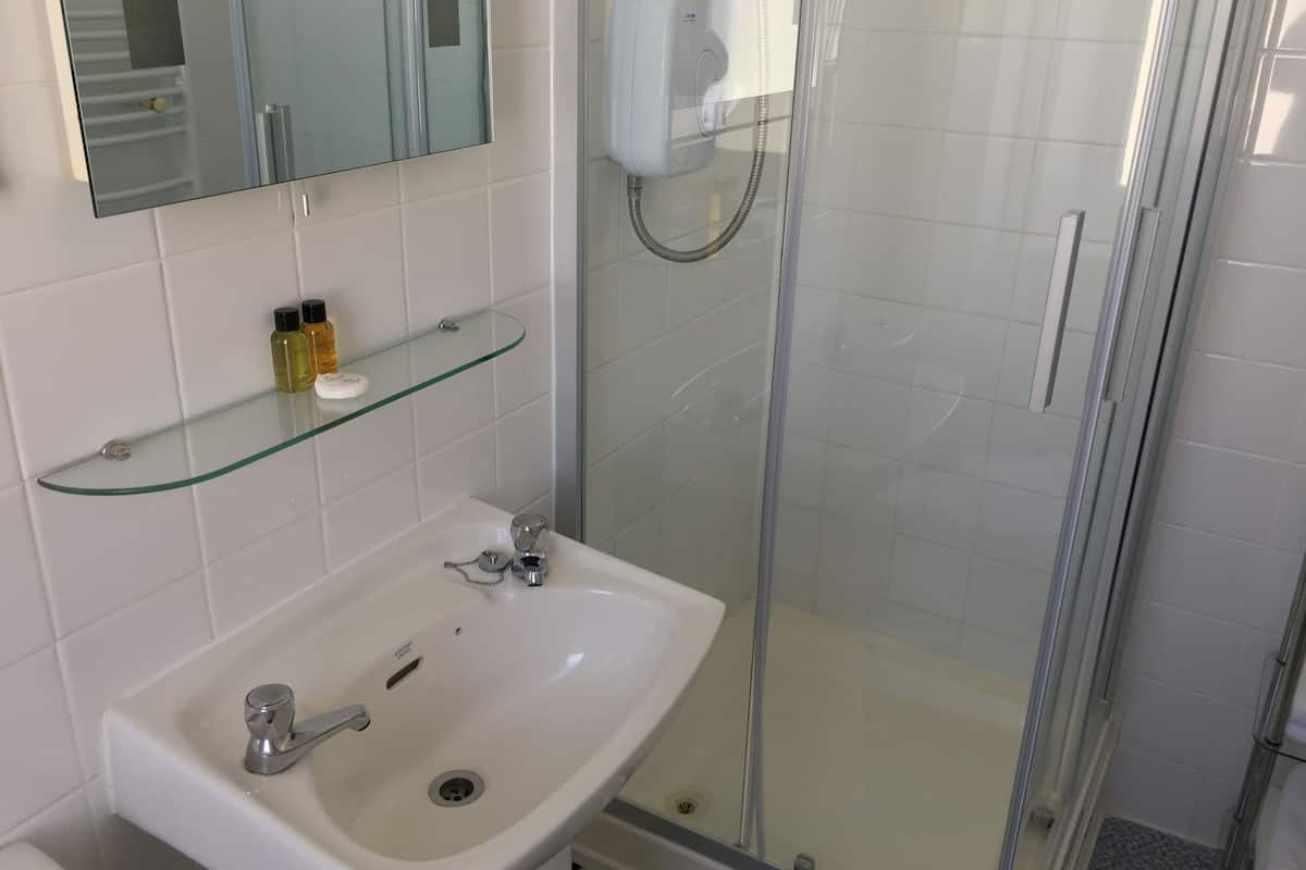 basic single room, 1 single bed | bathroom | combined shower/bathtub, free toiletries, hair dryer, towels