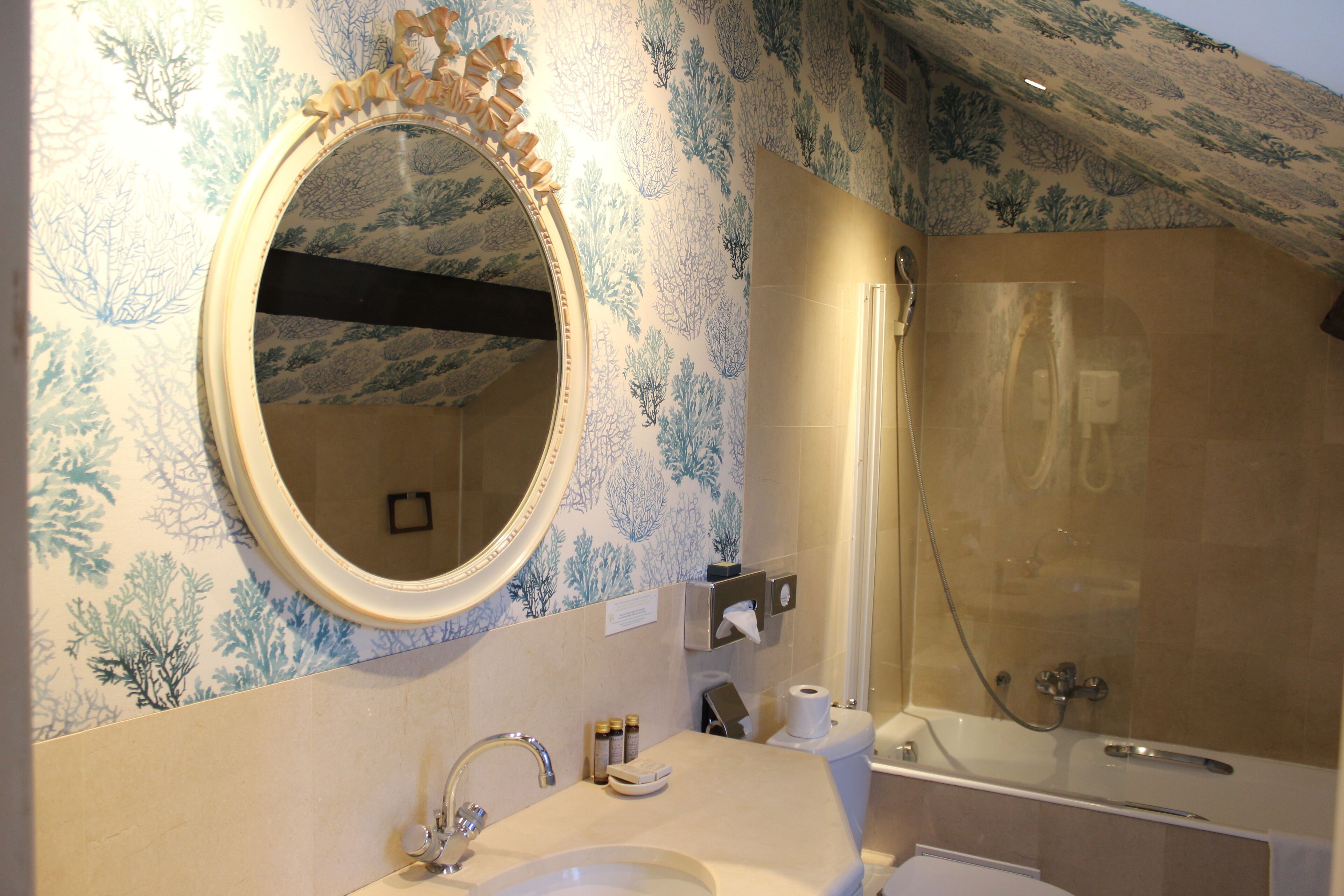 charming double room | bathroom | bathtub, free toiletries, hair dryer, towels