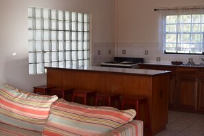 Fridge, microwave, coffee/tea maker