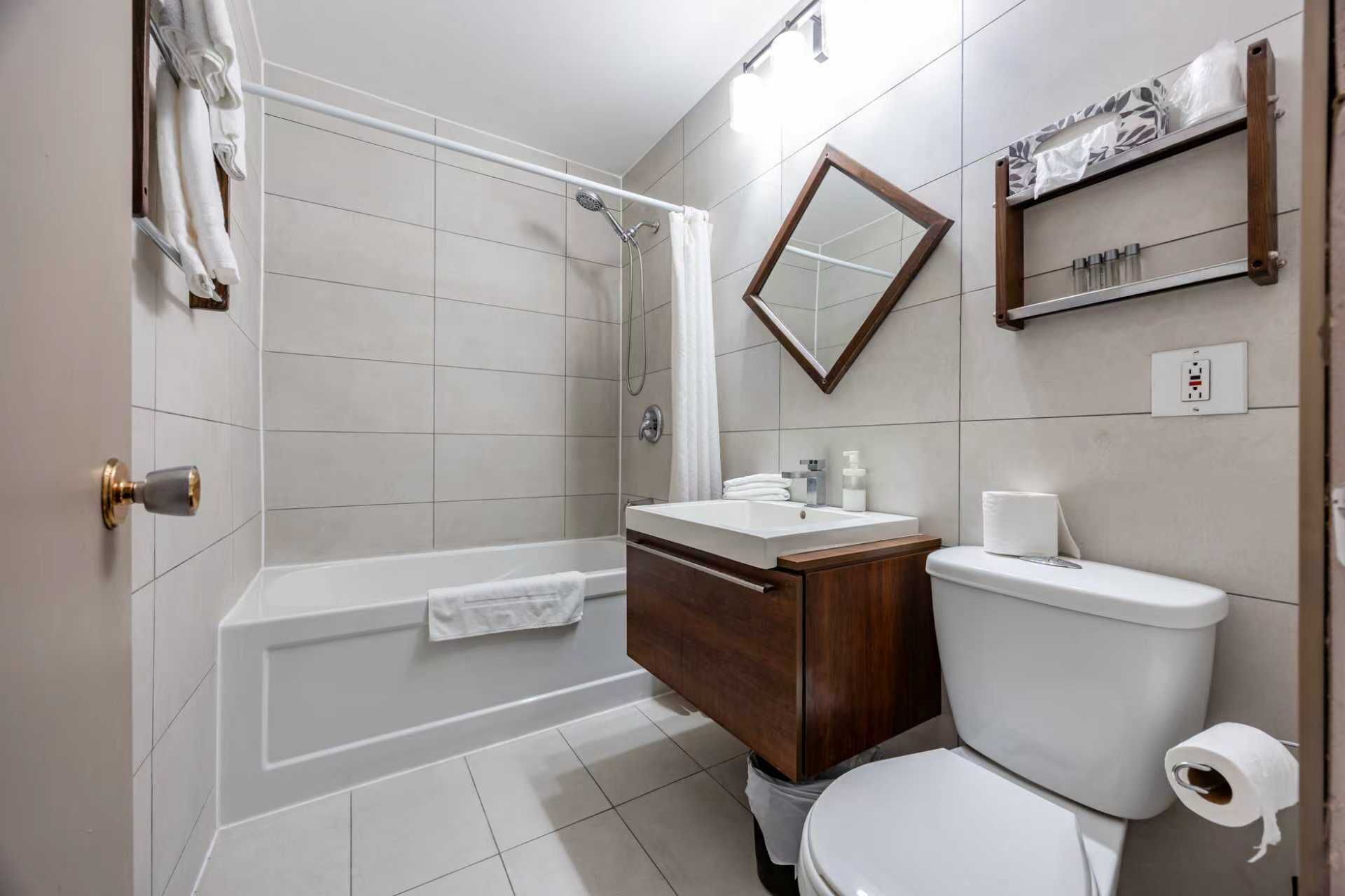 standard room | bathroom | hair dryer, towels