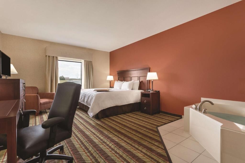 In-room safe, desk, laptop workspace, blackout curtains